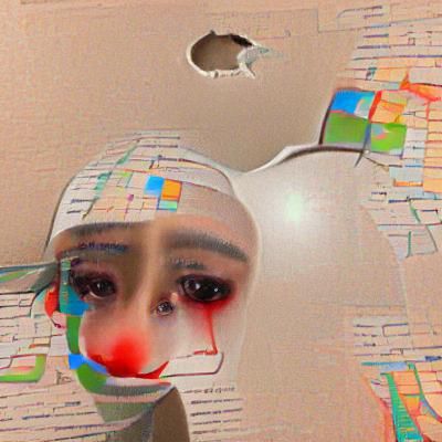 Stylized Portrait in Abstract Digital Art Style