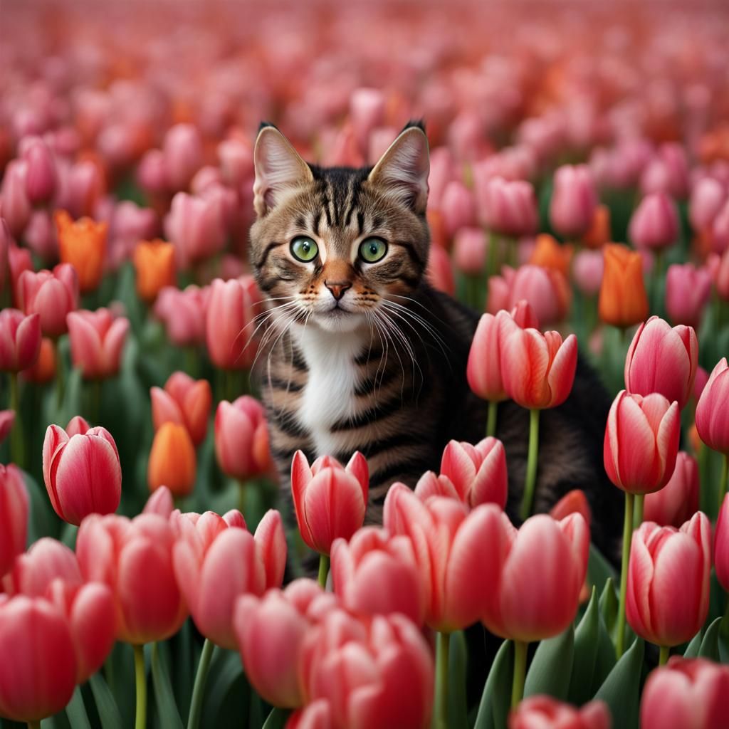 Volcanic Tulips and Kittens: Professional Portrait