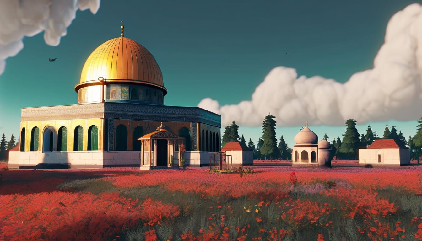 Majestic Masjid Al Aqsa Ascends to the Celestial Realm