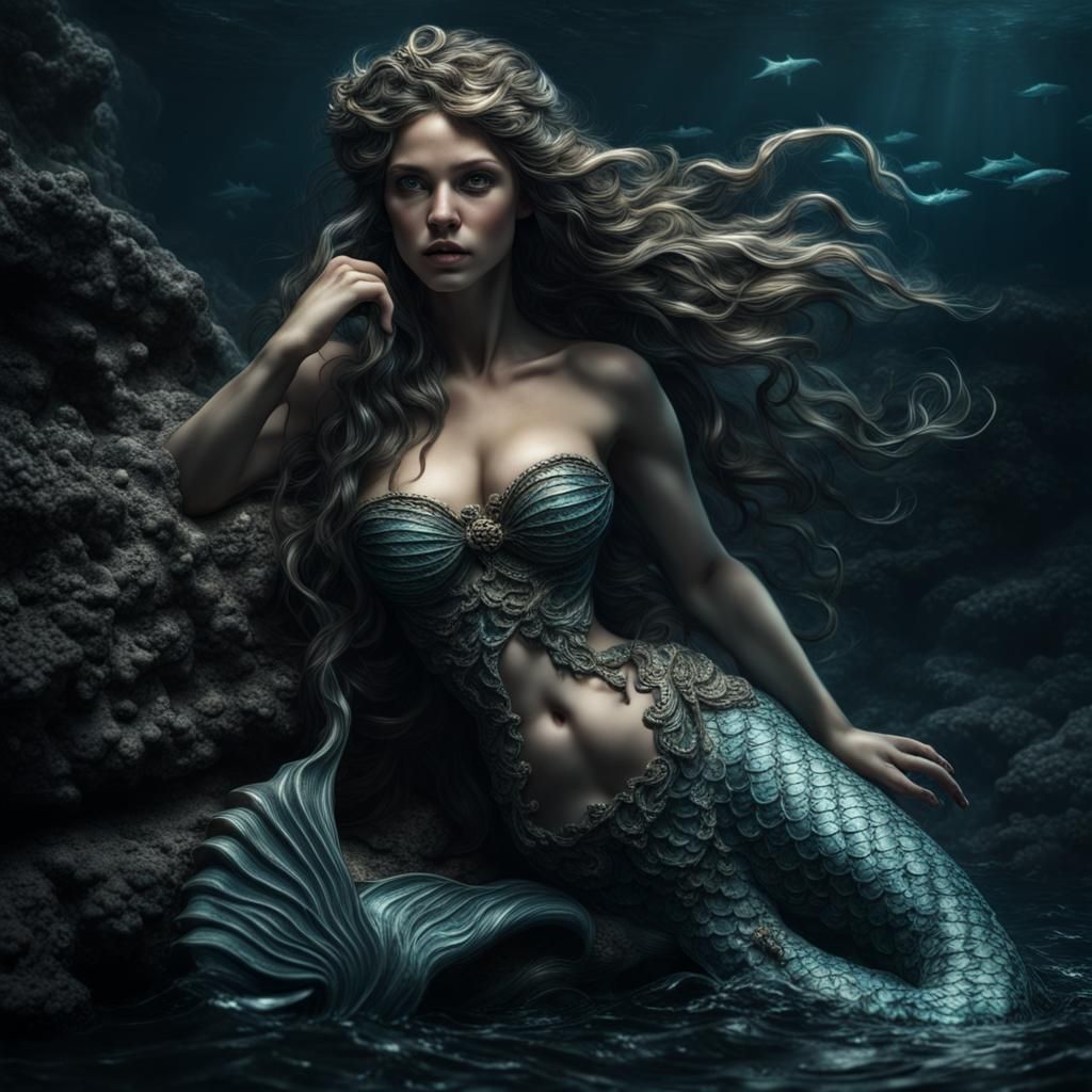 Hyperrealistic Siren Mermaid in Cinematic Style