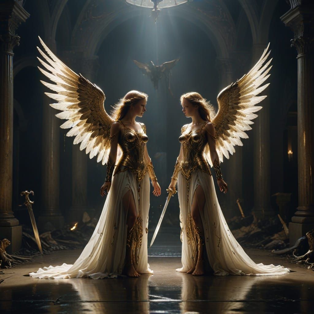 Angels of Light Defeat Dark Forces in Epic Battle