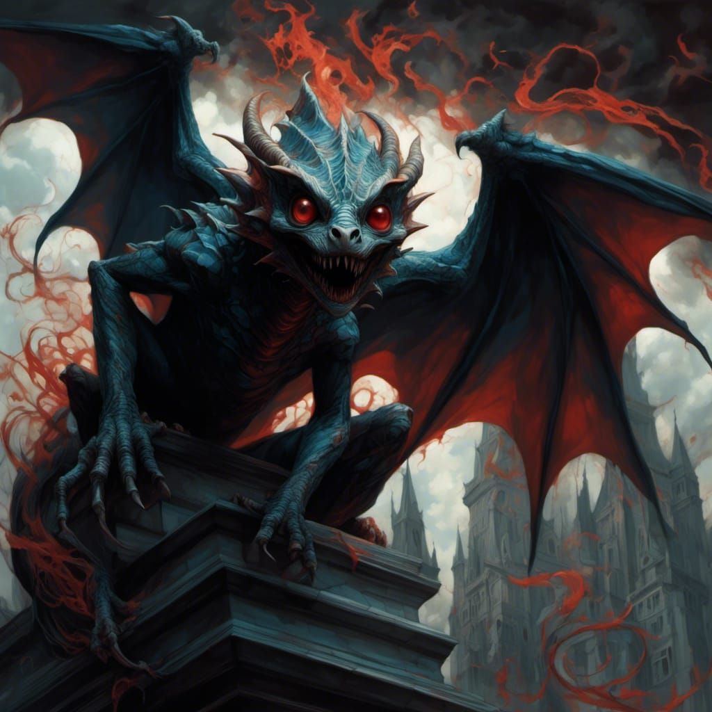 Gargoyle fire dragon