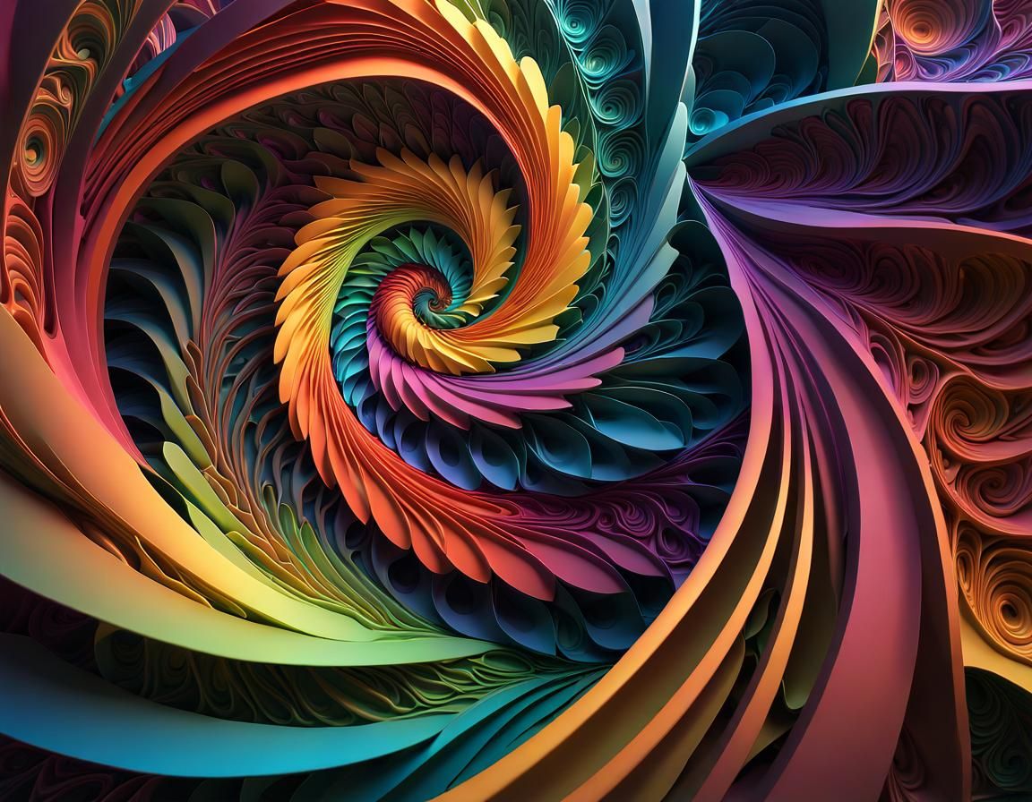 colorful Fibonacci-inspired design