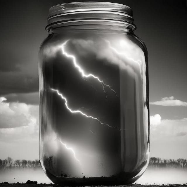 Tornado in a Jar: Digital Art Still Life