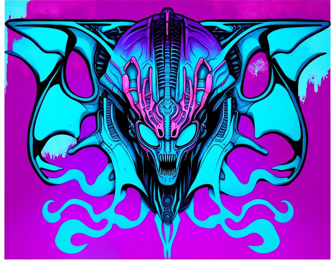Cyberpunk Horror: An Eldritch Xenomorph Mask