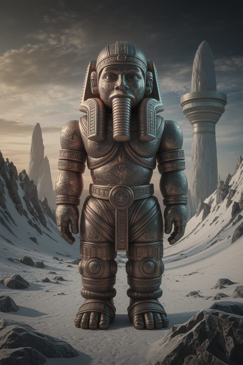 Jacquard Weave Ushabti Golem Inuk Otherworldly Environment