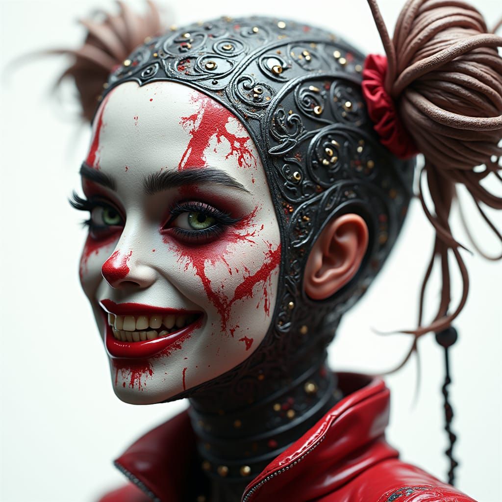 Harley Quinn in Gritty, High-Fashion Filigree