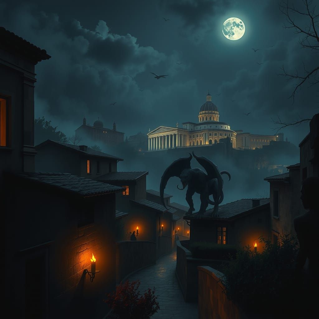 Moonless Night on Ancient Rome's Palatine Hill