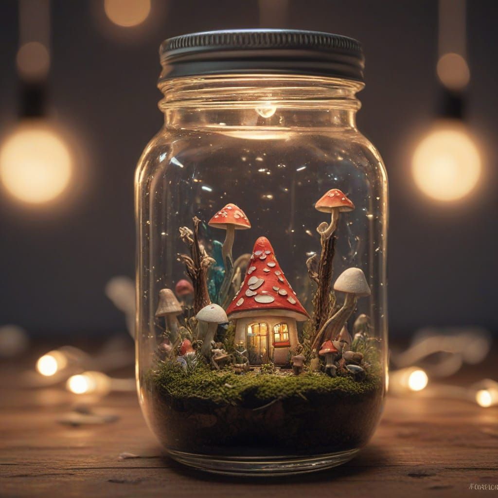 Gnomes Thrive in Whimsical Mushroom Village