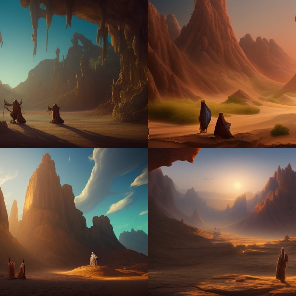 Desert Prophets: Detailed Matte Painting