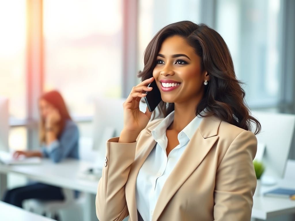 Confident Businesswoman in a Modern Office Setting