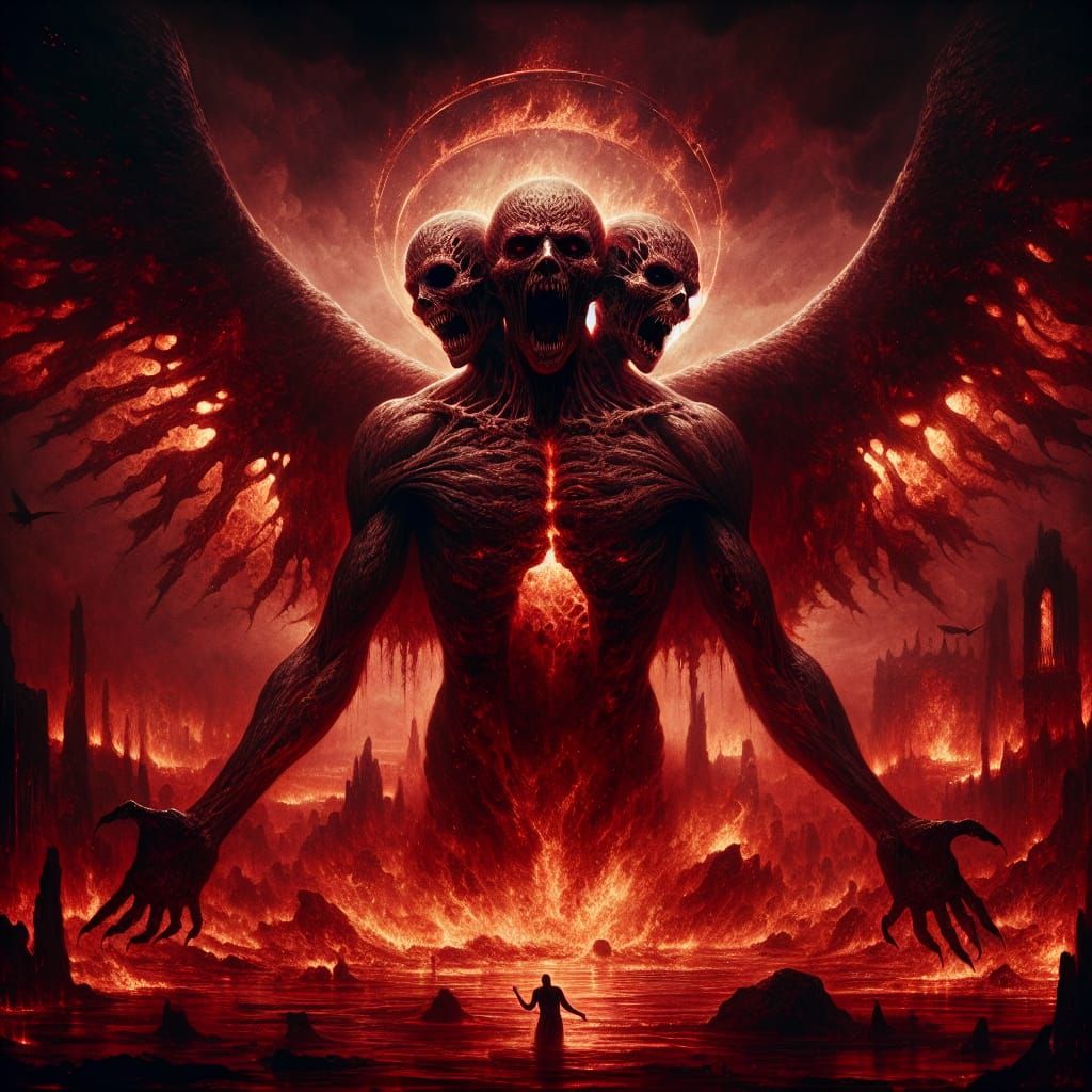 Dante's Inferno: Lucifer in the Depths of Hell