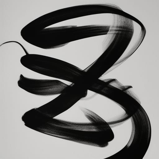 tangled, black lines on a white background, minimalist, call...