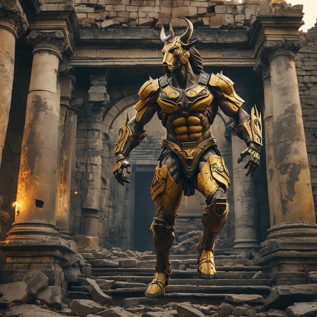 Centaur, half-man half-horse .  He has a Powerful jumping st...