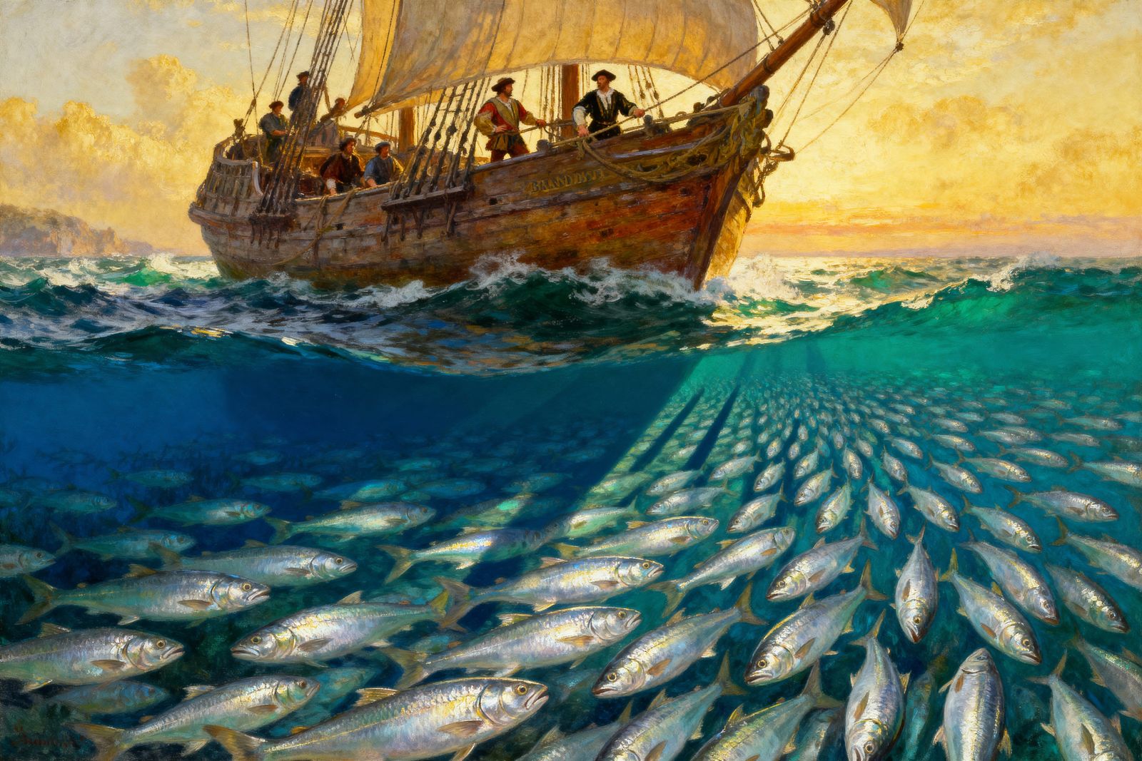 Captain Cabot's Sailors Encounter Massive Cod Swarm in Grand...