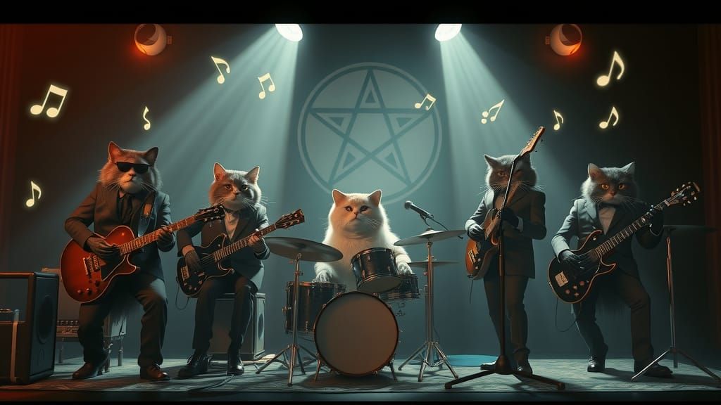 Jazzy Cats Blues Band in CGI Style