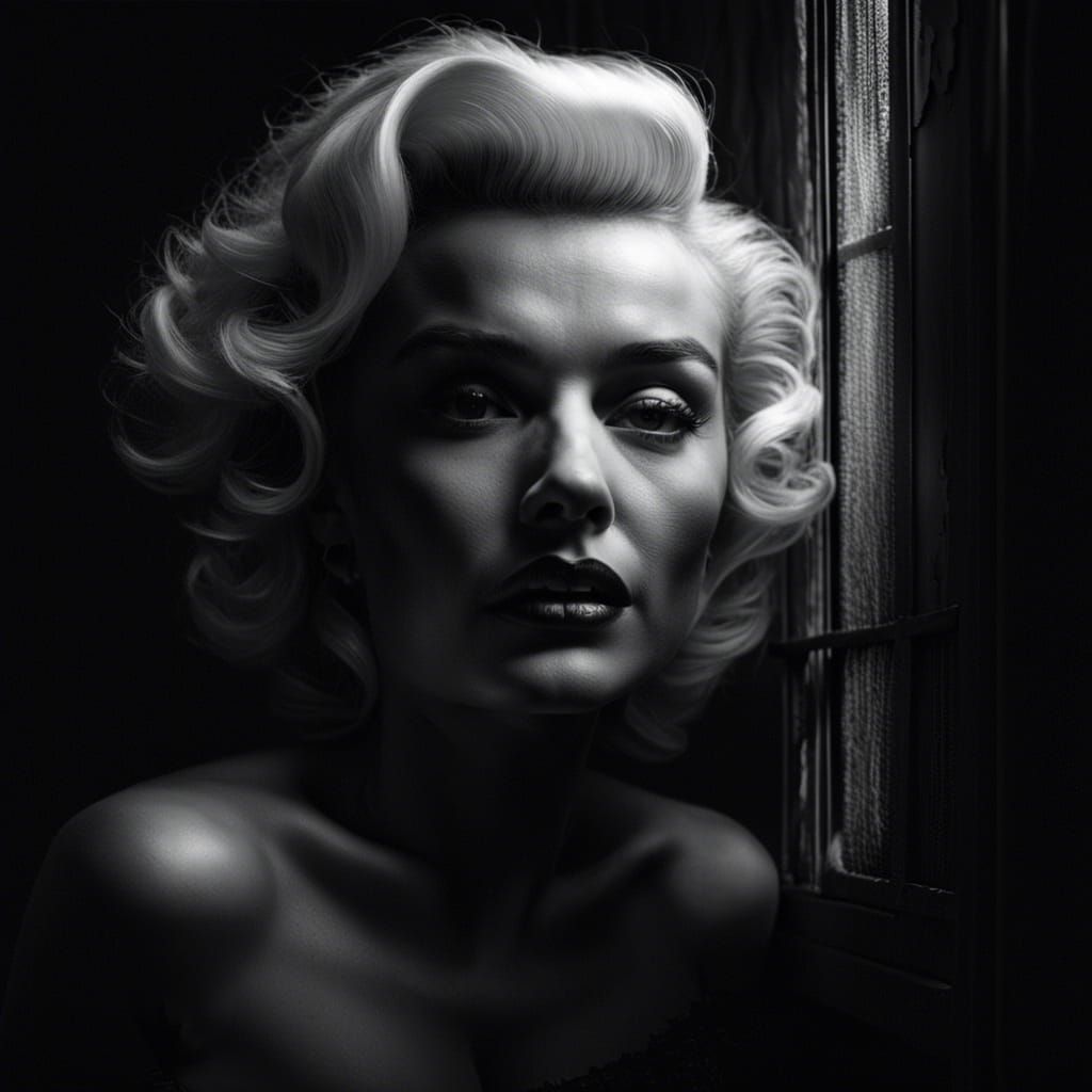 Chiaroscuro Portrait of Woman in Shadow