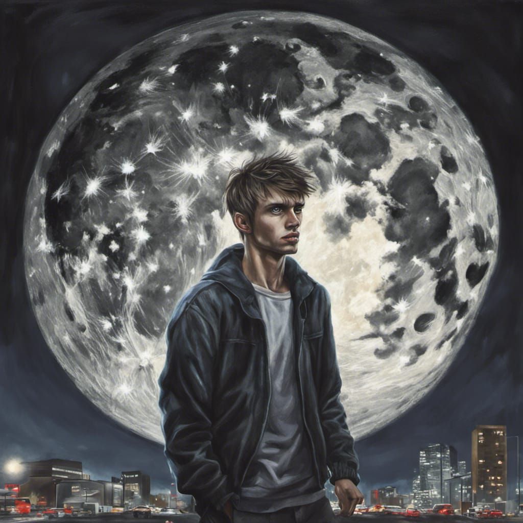 Werewolf Transformation Under Full Moon in Photorealistic St...
