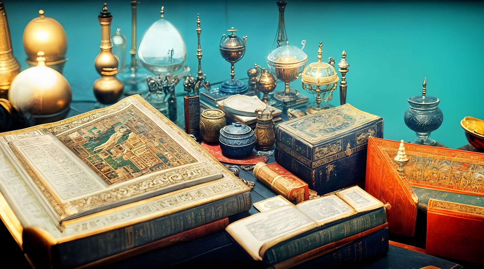 Ancient Library Study in Exquisite Detail