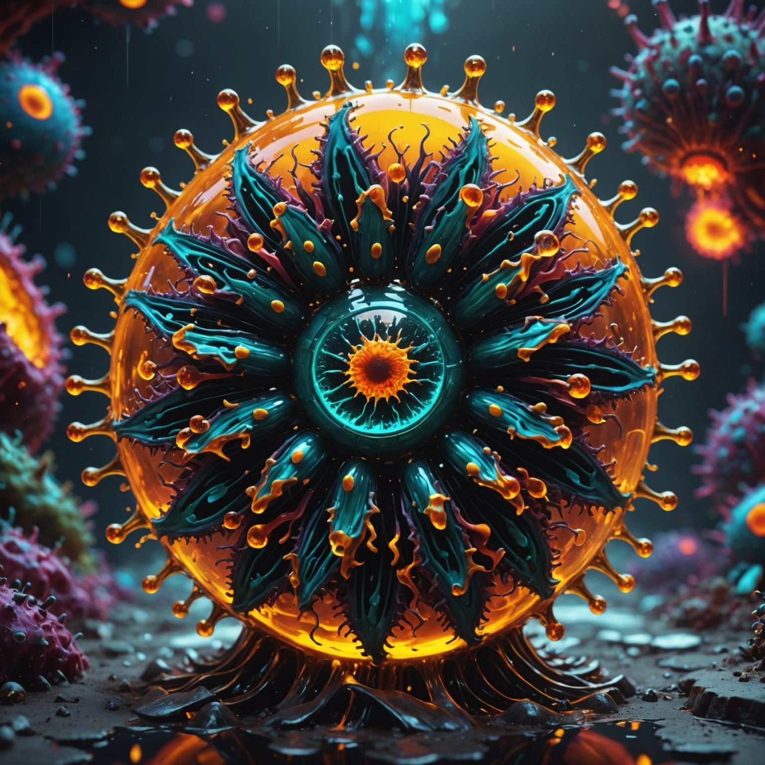 Bacteria in Vibrant Ferrofluid Armor