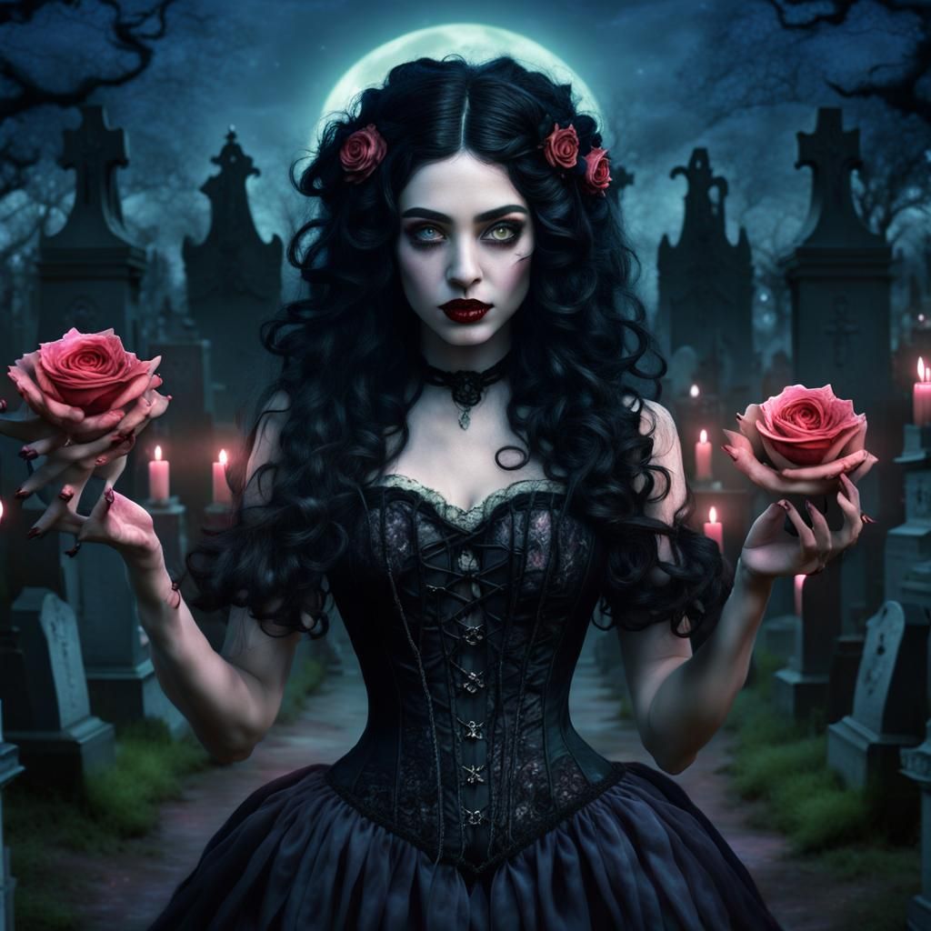 Cajun Bayou Witch Summoning Ghosts at Night