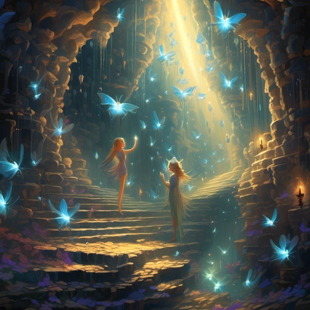 Luminescent Fairies in a Crystalline Cavern