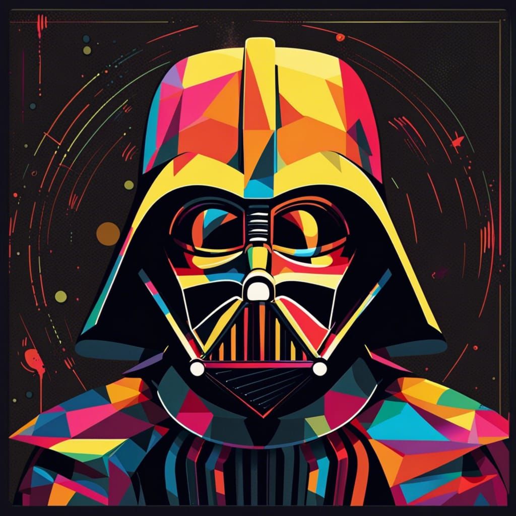 Darth Vader as Pop Art Screen Print