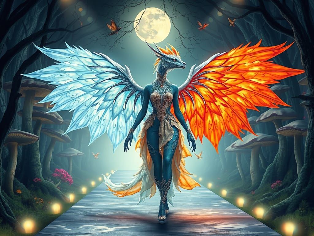 Enchanted Dragon Phoenix Struts Down Haute Couture Runway