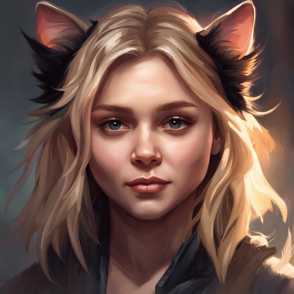 Chloe Grace Moretz with Cat Ears Portrait