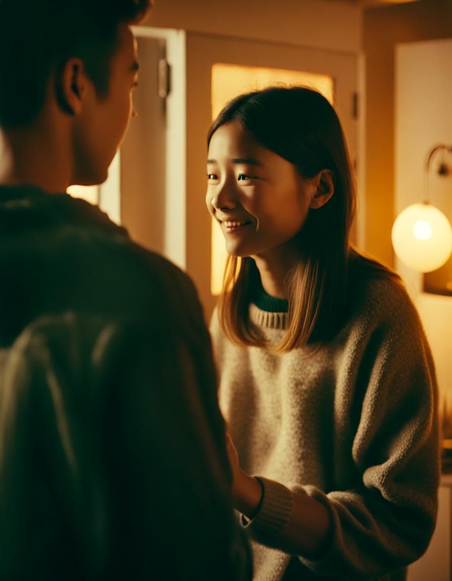 Cozy Film Still: A Warm Welcome Home