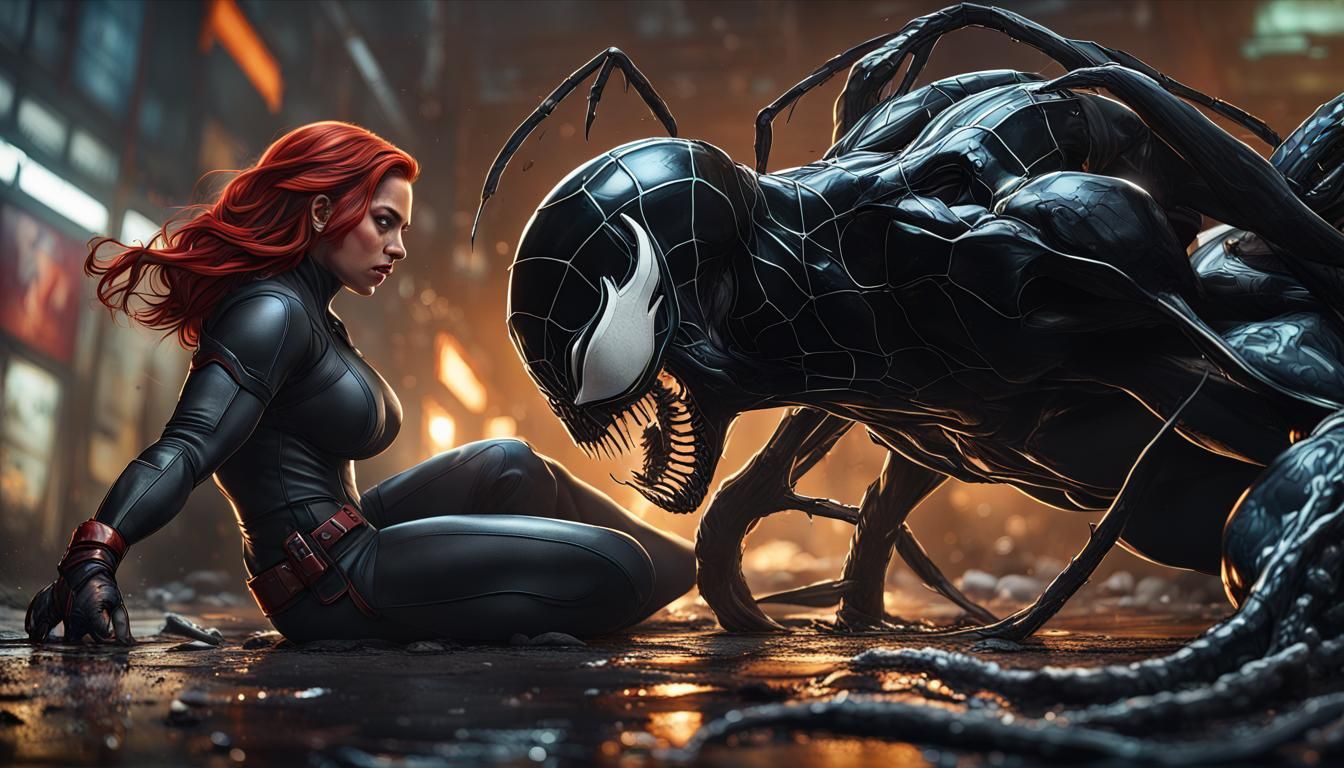 Black Widow vs Venom