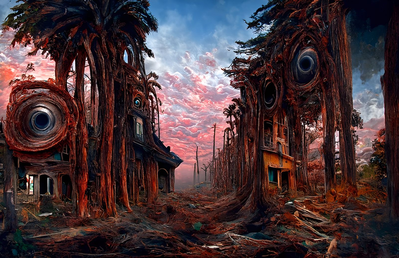 Horrific Abandoned Hollywood: A Psychedelic Horror Art