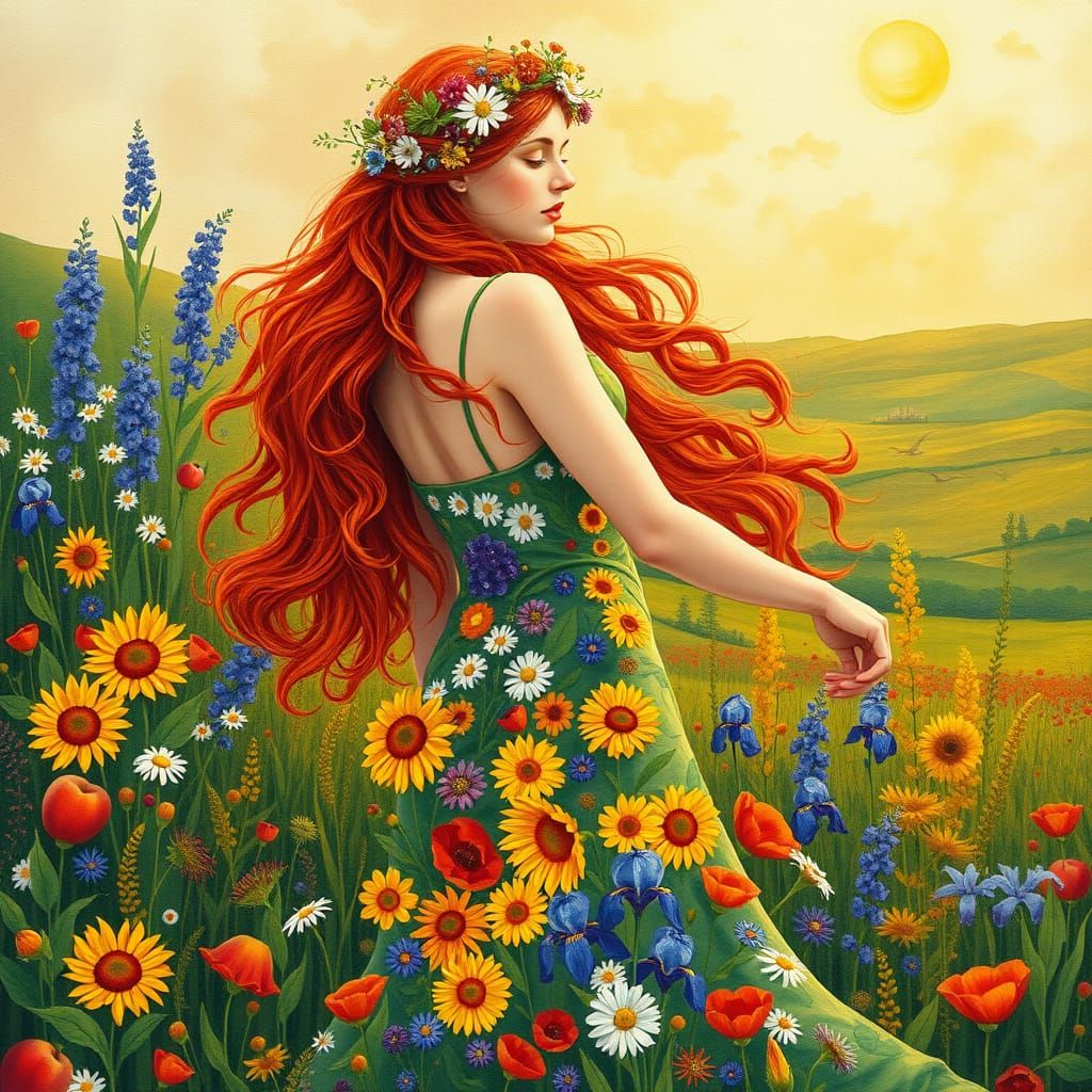 The Enchanting Aine, Goddess of Summer Blooms and Abundance
