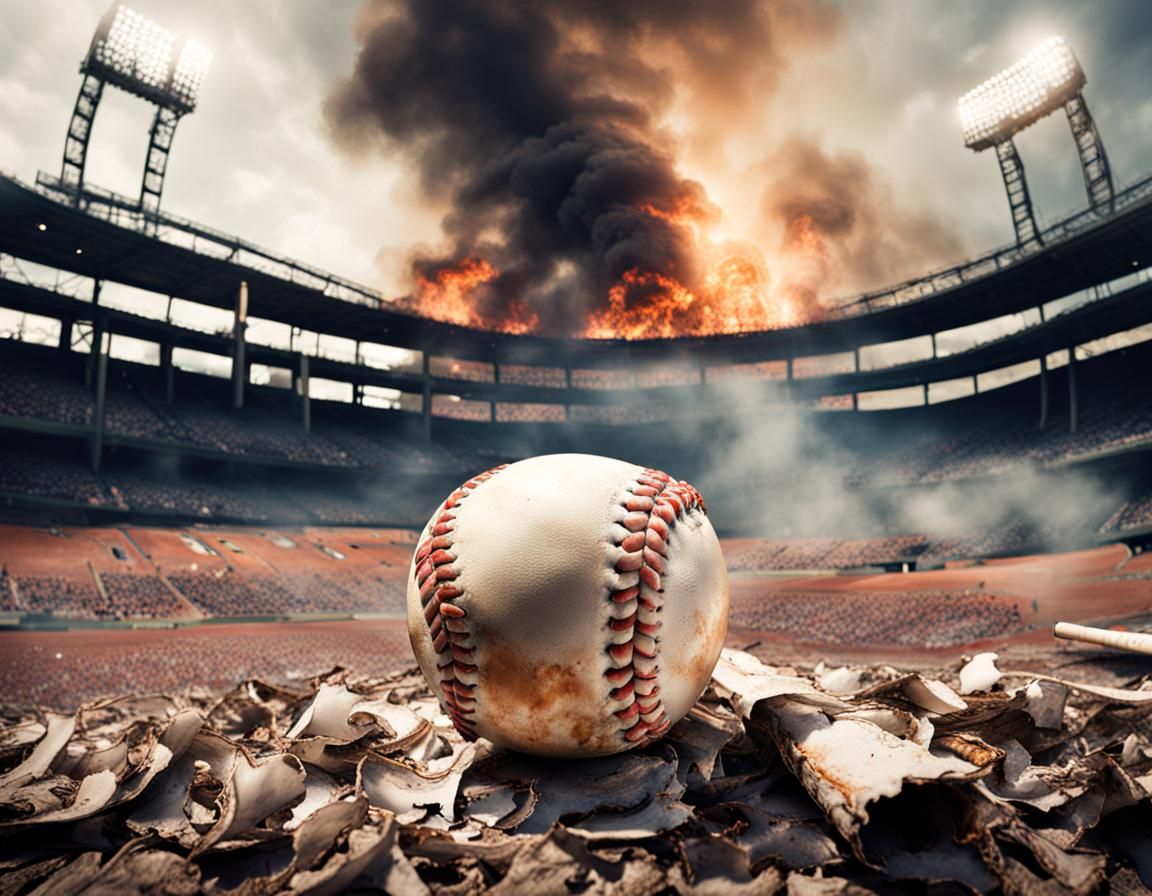 Apocalyptic Baseball Stadium Aftermath