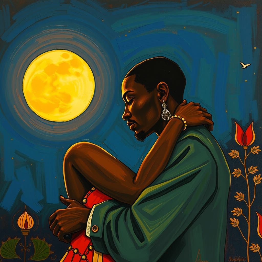 Moonlit Embrace: An African American Love Story