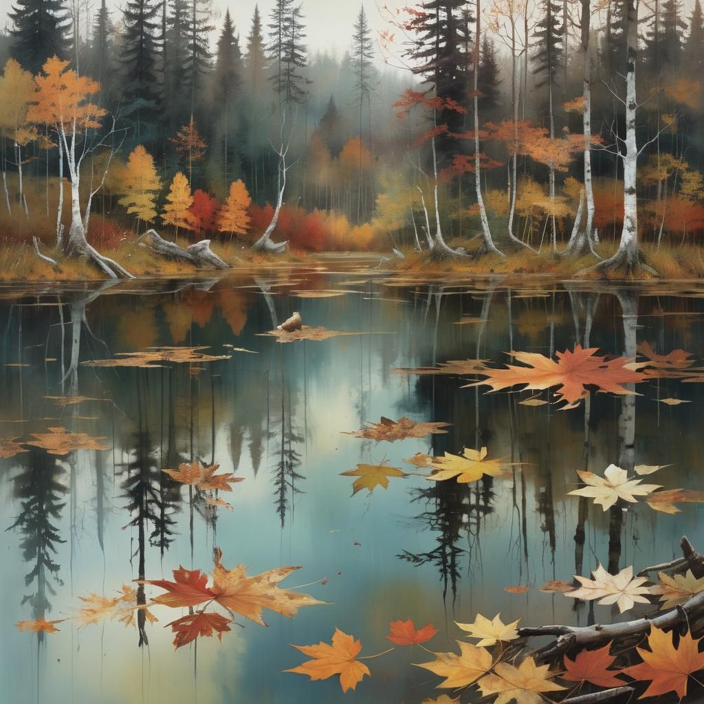 Canadian autumnal lake