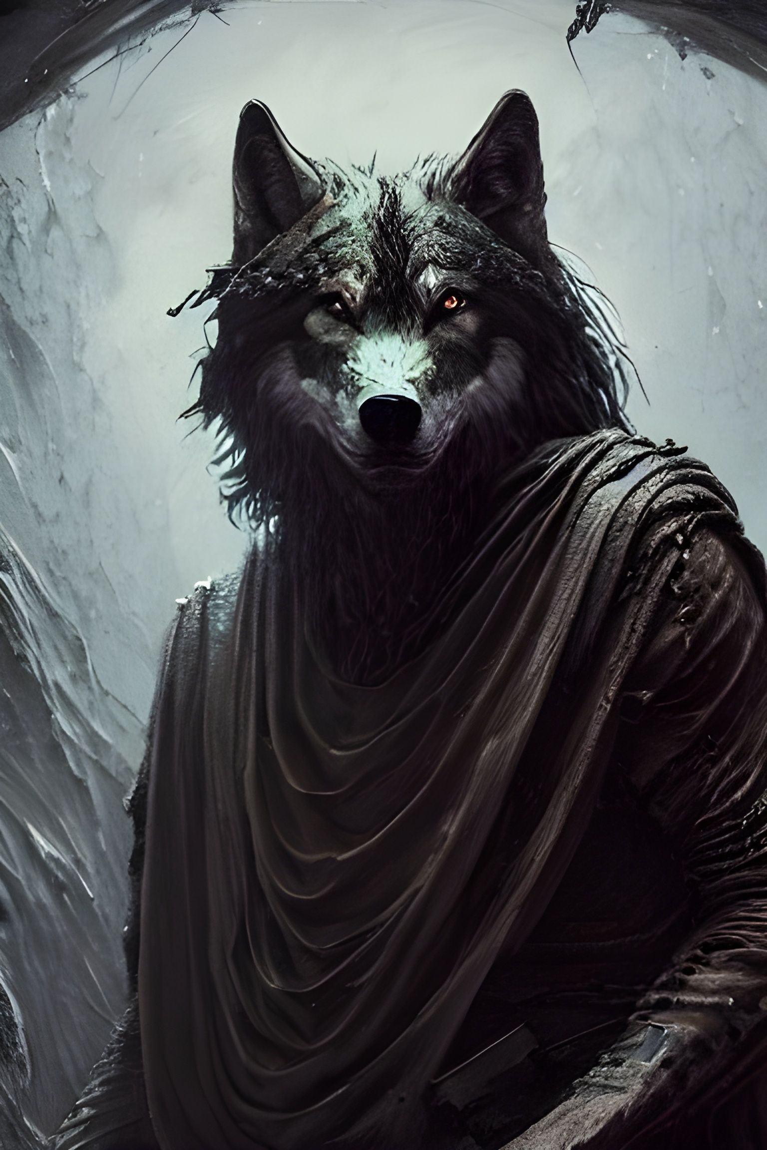 Druid Transformation: Detailed Dark Fantasy Portrait