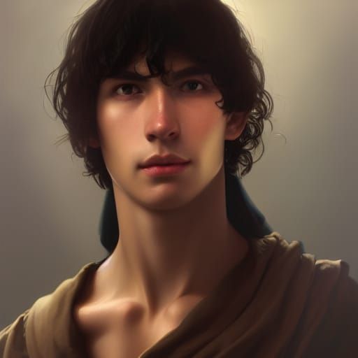 Medieval Peasant Portrait in Hyperdetailed Digital Art
