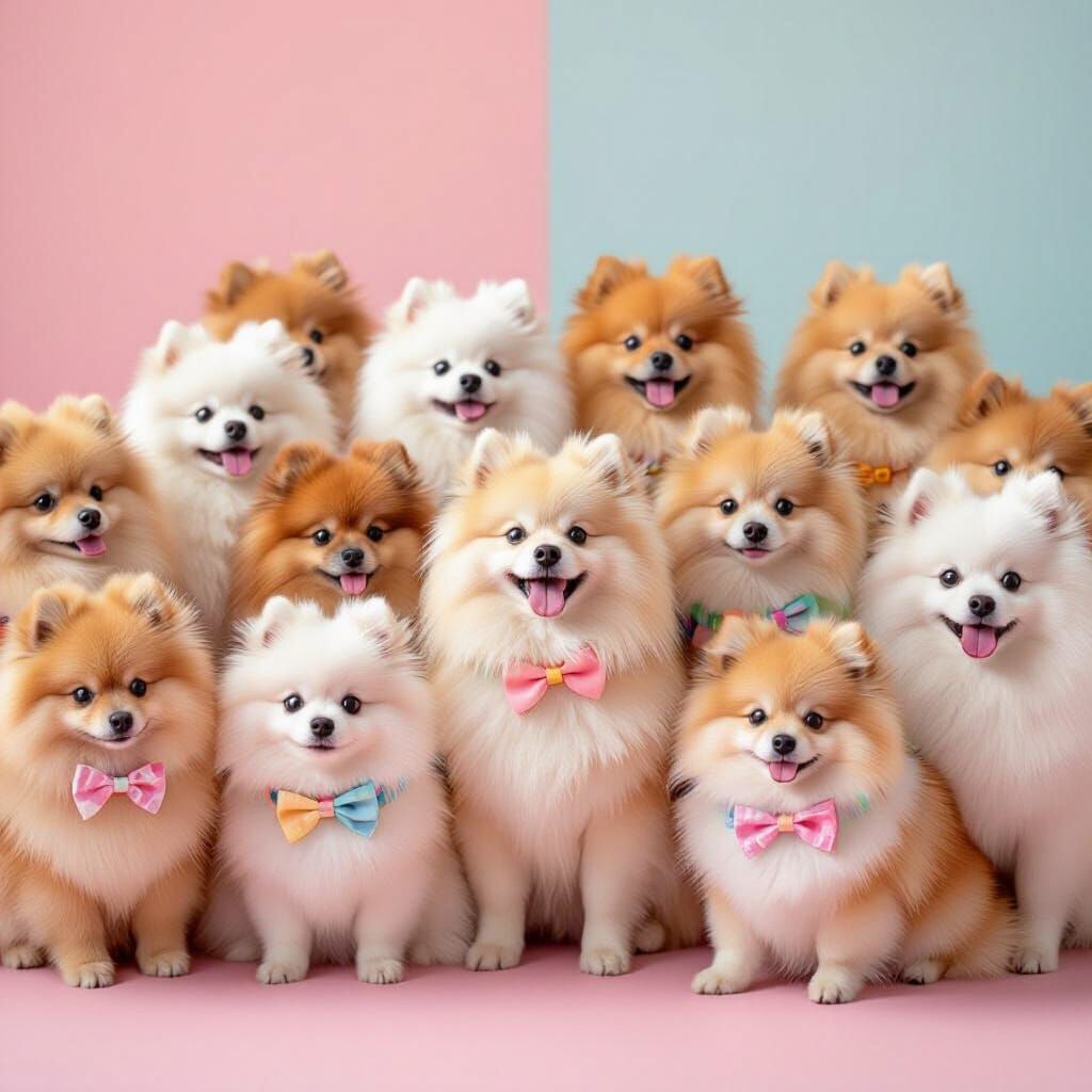 Fluffy Spitz and Pomeranians Dog Photoshoot