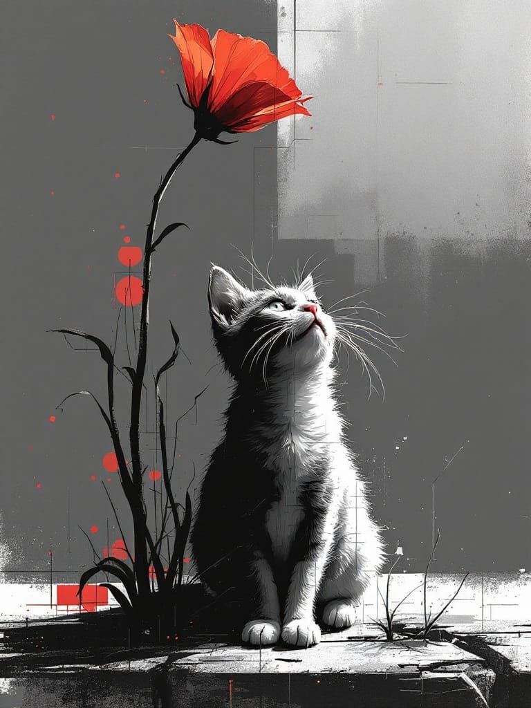 Fusion of Fragmented Geometries and Whimsical Portraiture