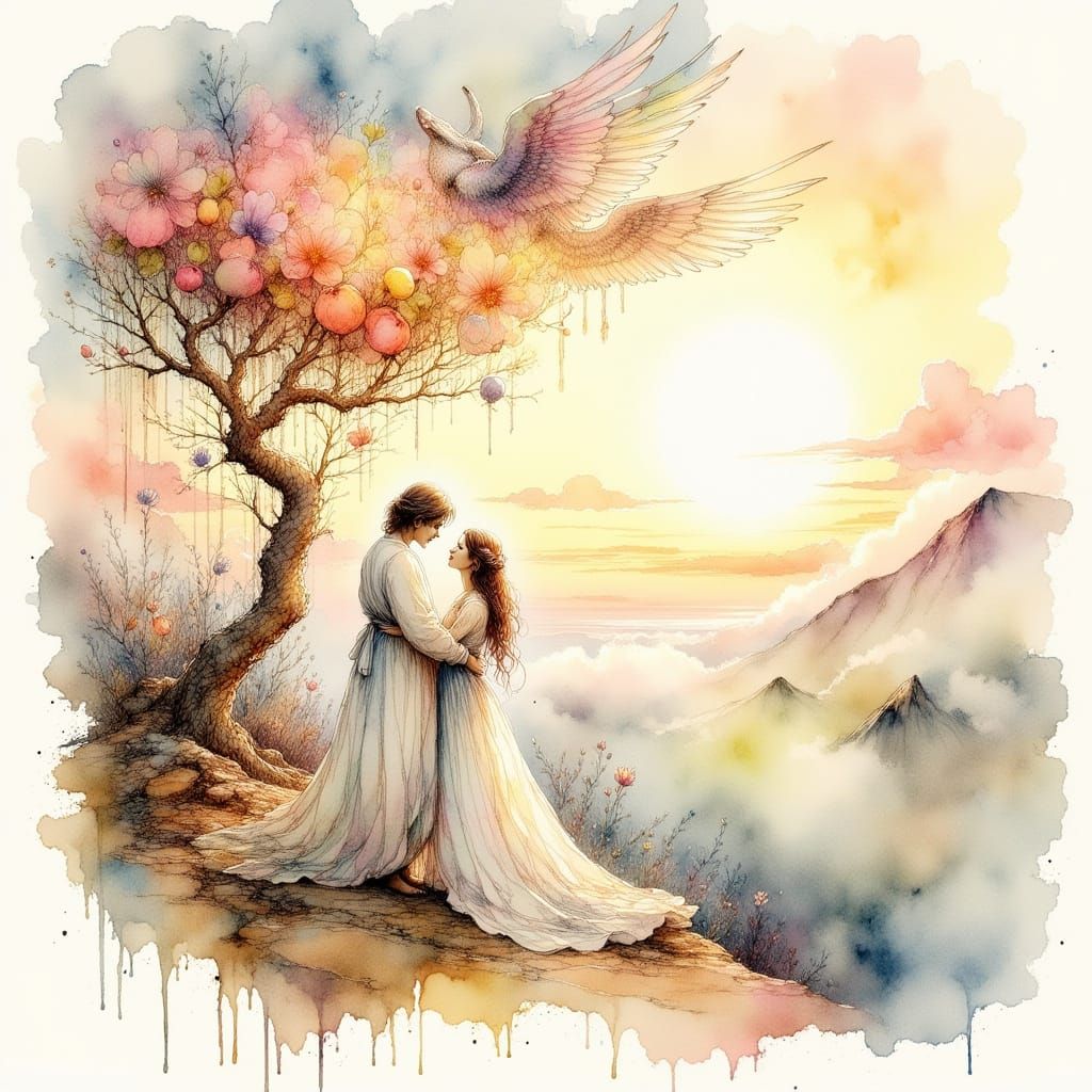 Divine Love in Watercolor