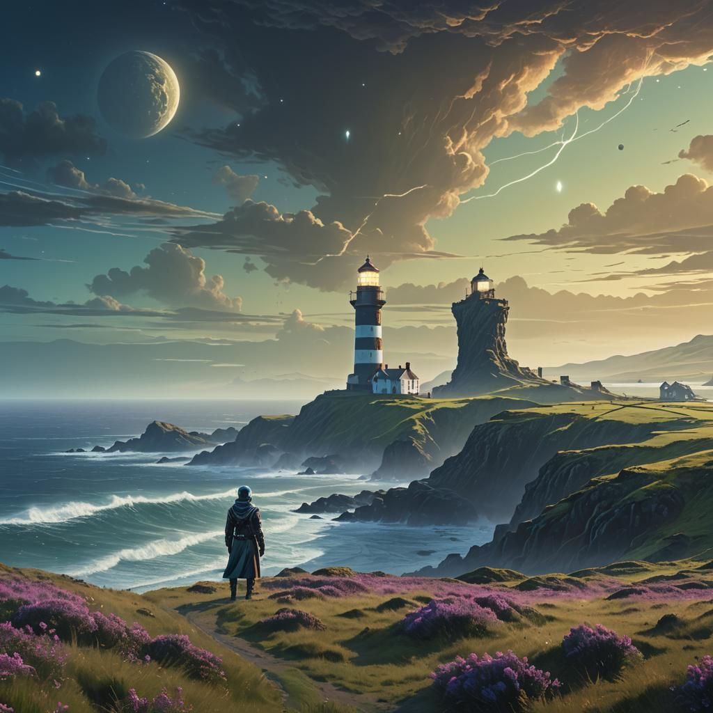 Alien on Mull of Kintyre in Fantasy Style