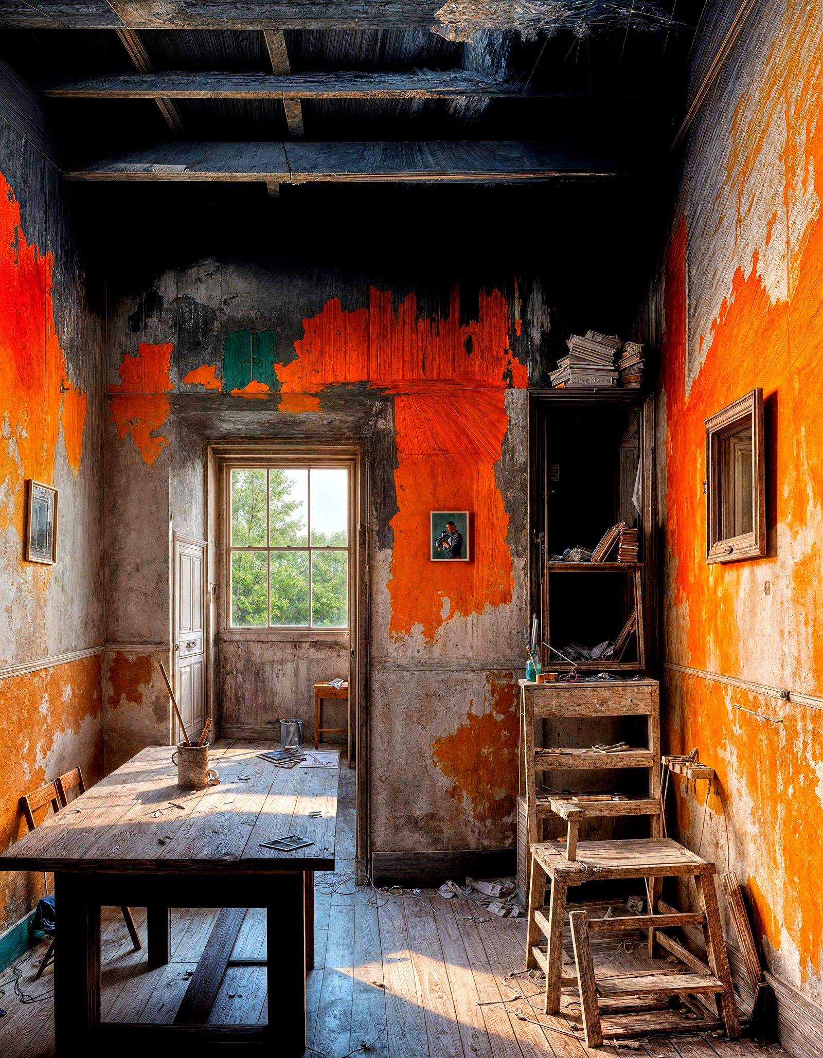 Photorealistic Empty Room in Vivid Color