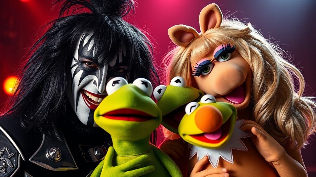 KISS Band Meets Muppets in Photorealistic Portrait