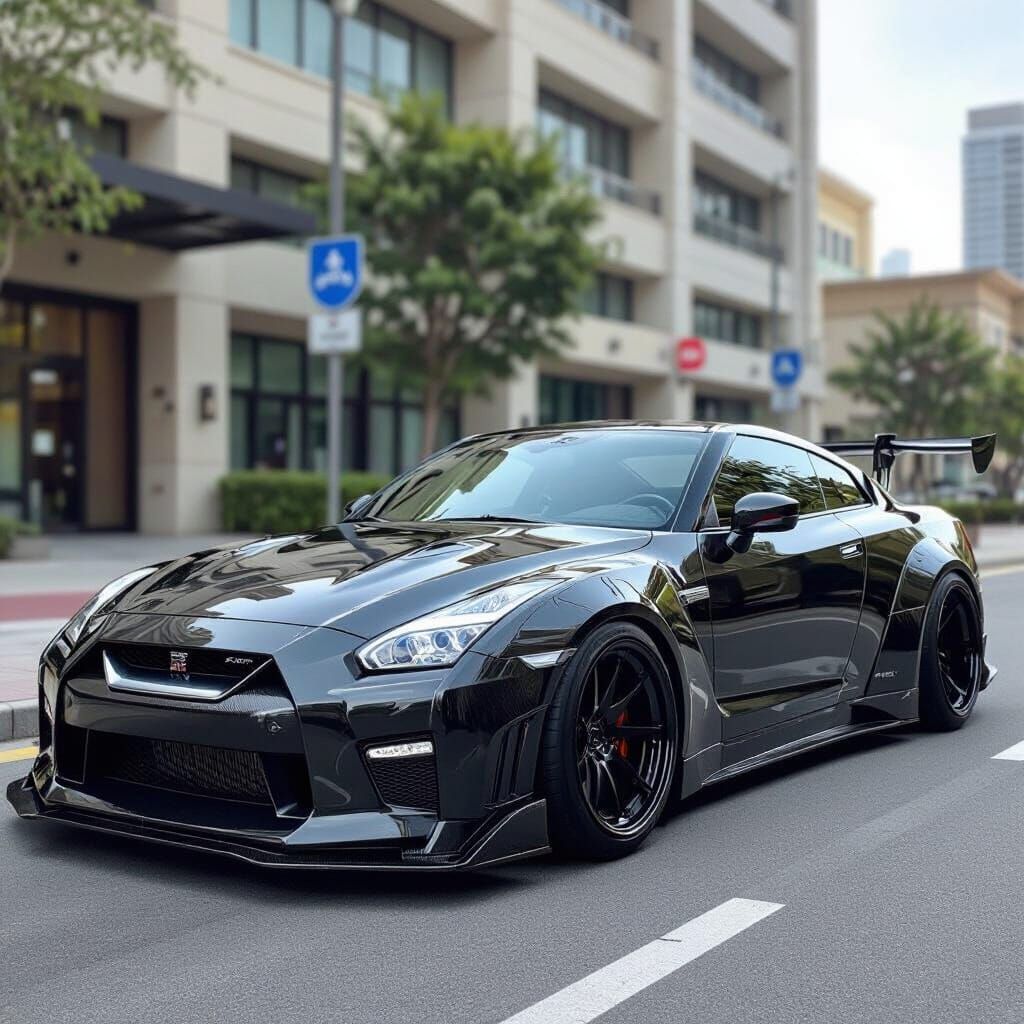 Nissan GTR R35 with Liberty Walk Kit
