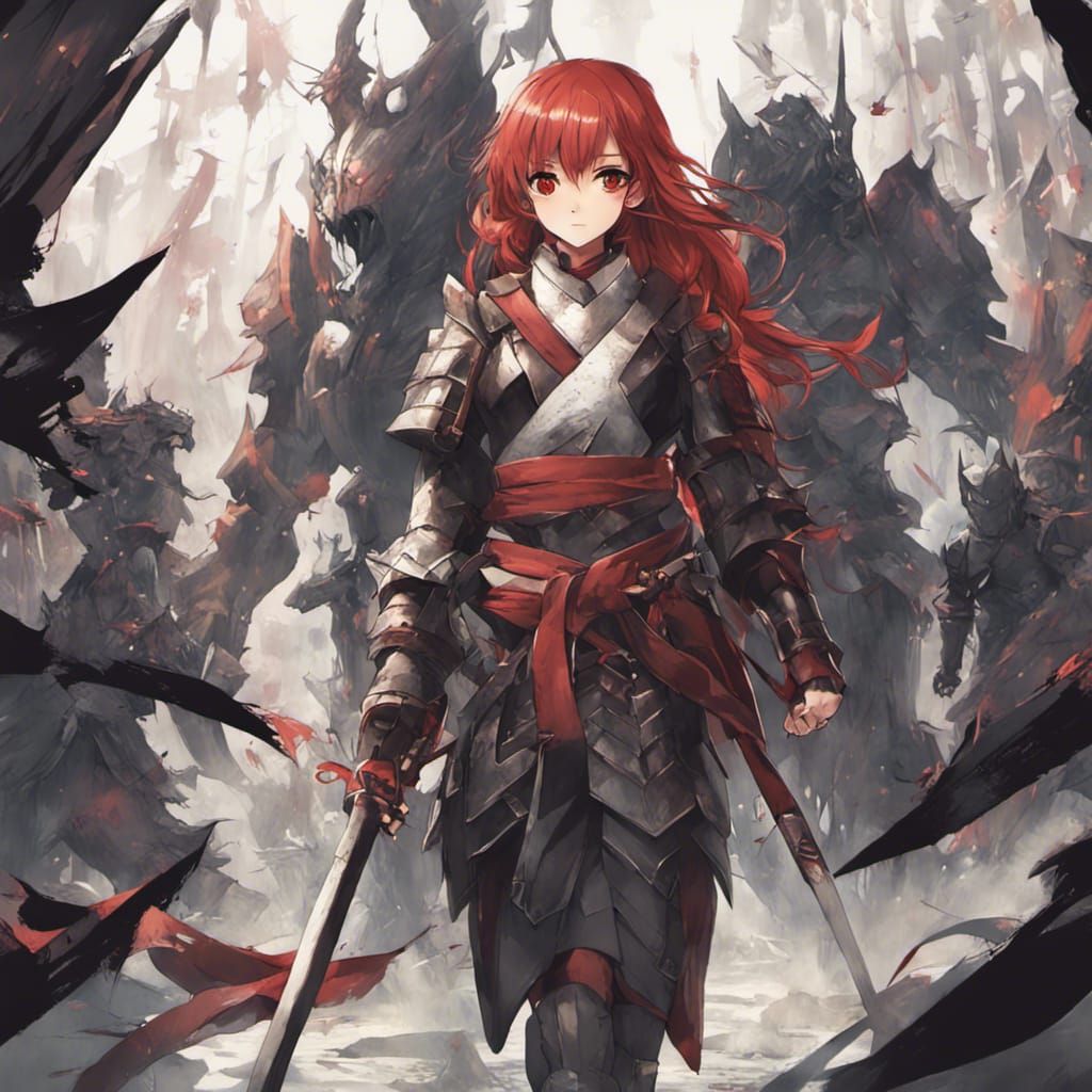 Anime Women Warriors Against Evil Hordes