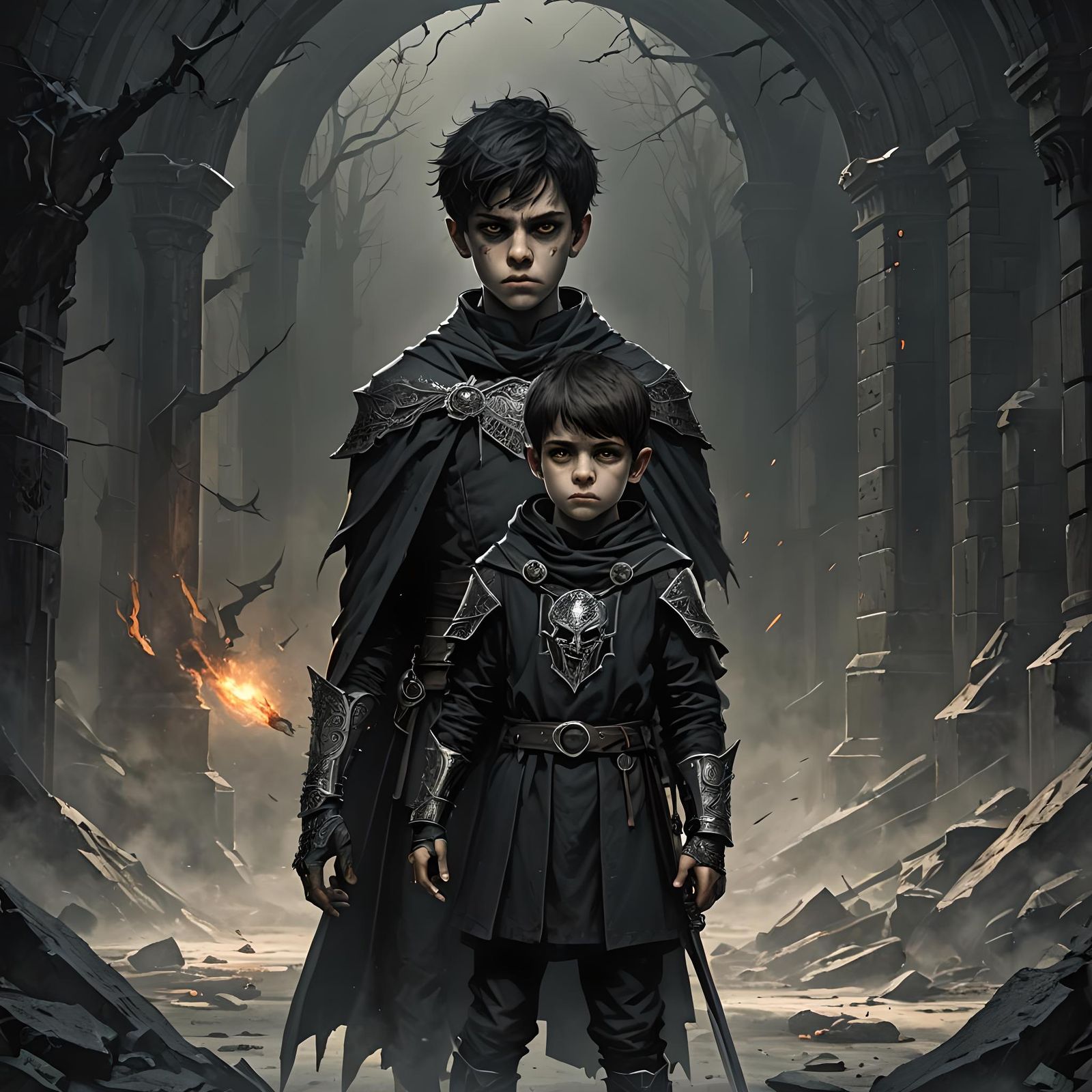 Medieval Boy with Dark Soul: Fantasy Concept Art