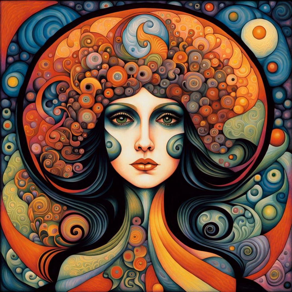 Abstract Surreal Silhouettes in Vibrant Colors