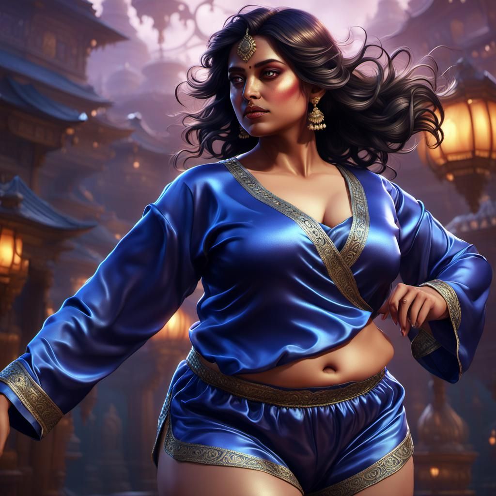 Curvy Indian Beauty in Dark Fantasy Style