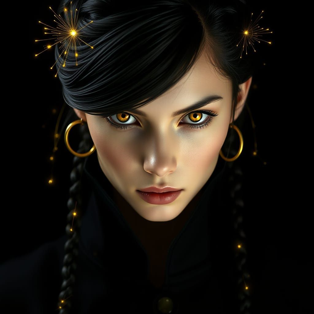 Digital illustration of a young woman.